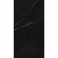 Lot de 4 Dalles Murales Douche SPC/PVC Décor Marbre Noir satiné - 59,2x118,4cm - 2,8M²