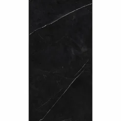 Lot de 4 Dalles Murales Douche SPC/PVC Décor Marbre Noir satiné - 59,2x118,4cm - 2,8M²