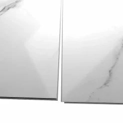Lot de 8 Dalles Murales Douche SPC/PVC Décor Marbre Blanc Brillant - 38,9x77,8 cm - 2,42 m²