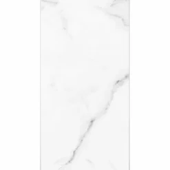 Lot de 8 Dalles Murales Douche SPC/PVC Décor Marbre Blanc Brillant - 38,9x77,8 cm - 2,42 m²