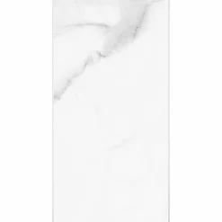 Lot de 8 Dalles Murales Douche SPC/PVC Décor Marbre Blanc Brillant - 38,9x77,8 cm - 2,42 m²