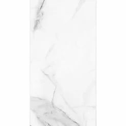 Lot de 4 Dalles Murales Douche SPC/PVC Décor Marbre Blanc brillant - 59,2x118,4cm - 2,8M²