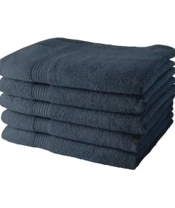 Lot de 5 Draps de Bain TODAY 70x130 cm 100% Coton - Denim