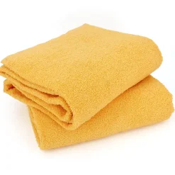 Lot de 2 draps de bain 90x150 cm ALPHA jaune Or