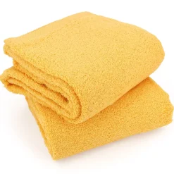 Lot de 2 draps de douche 70x130 cm ALPHA jaune Or