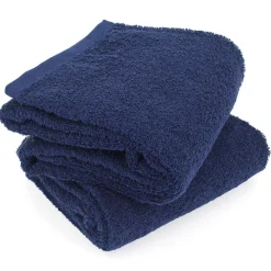 Lot de 2 draps de douche 70x130 cm ALPHA bleu Marine