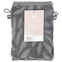 Lot de 2 gants - coton - gris foncé - 15x21 cm - Atmosphera