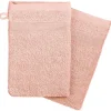 Lot de 2 gants de toilette - coton 450 gr/m² - rose 15x21 cm - Atmosphera