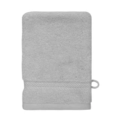 Lot de 3 gants de toilette 550 g/m² Gris Perle 16x22 cm LUXURY