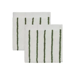 Lot de 2 gants de toilette blanc en coton organique h30x30cm