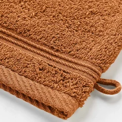 Lot de 2 gants de toilette 15 x 21 cm Tendresse caramel