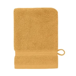 Lot de 3 gants de toilette 550 g/m² Caramel 16x22 cm LUXURY