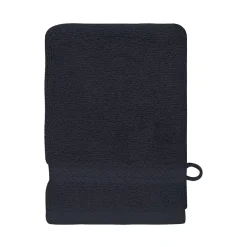 Lot de 3 gants de toilette 550 g/m² Bleu Nuit 16x22 cm LUXURY