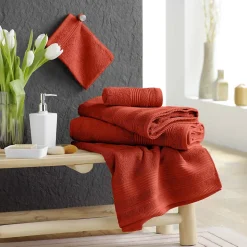 Lot de 2 gants de toilette 15 x 21 cm Tendresse marsala