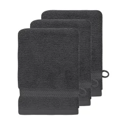 Lot de 3 gants de toilette 550 g/m² Ardoise 16x22 cm LUXURY