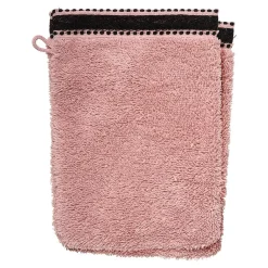 Lot de 2 gants de toilette Joia - coton 550 gr/m² - rose 15x21 cm - Atmosphera