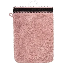 Lot de 2 gants de toilette Joia - coton 550 gr/m² - rose 15x21 cm - Atmosphera