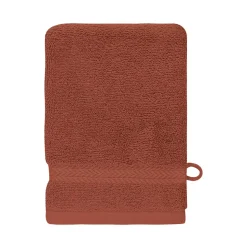 Lot de 3 gants de toilette 550 g/m² Terracota 16x22 cm LUXURY