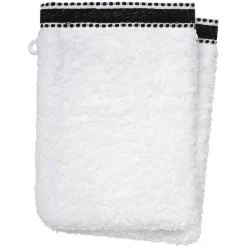 Lot de 2 gants de toilette Joia - coton 550 gr/m² - blanc 15x21 cm - Atmosphera