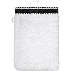 Lot de 2 gants de toilette Joia - coton 550 gr/m² - blanc 15x21 cm - Atmosphera