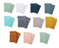 Lot de 2 gants de toilette Couleur moderne