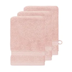 Lot de 3 gants de toilette 550 g/m² Poudre 16x22 cm LUXURY