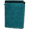 Lot de 2 gants de toilette Joia - coton 550 gr/m² - bleu canard 15x21 cm - Atmosphera