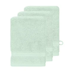 Lot de 3 gants de toilette 550 g/m² Menthe 16x22 cm LUXURY