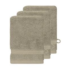 Lot de 3 gants de toilette 550 g/m² Mastic 16x22 cm LUXURY