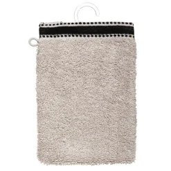 Lot de 2 gants de toilette Joia - coton 550 gr/m² - lin 15x21 cm - Atmosphera