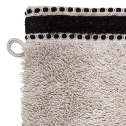 Lot de 2 gants de toilette Joia - coton 550 gr/m² - lin 15x21 cm - Atmosphera