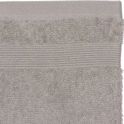 Lot de 2 gants de toilette - coton 450 gr/m² - gris taupe 15x21 cm - Atmosphera