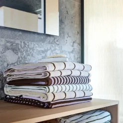 Lot de 2 gants de toilette marron en coton organique h30x30cm