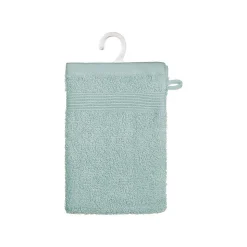 Lot de 2 gants de toilette - coton 450 gr/m² - bleu givre 15x21 cm - Atmosphera
