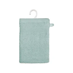 Lot de 2 gants de toilette - coton 450 gr/m² - bleu givre 15x21 cm - Atmosphera