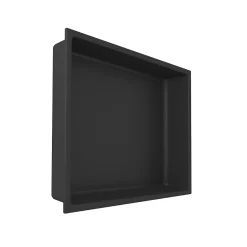 Lot de 2 Niches de Douche Noir Satiné - 30x30 cm et 30x60 cm - Rangement Mural Salle de Bain - NOOK