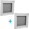 Lot de 2 niches de douche à carreler - formats intérieurs 40 x 40 cm - 9 cm de profondeur