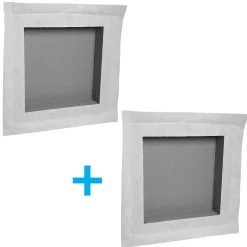 Lot de 2 niches de douche à carreler - formats intérieurs 40 x 40 cm - 9 cm de profondeur