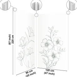 Lot de 2 panneaux de douche en aluminium (90x220 & 120x220 cm) + profilés blanc - Charme - Vert