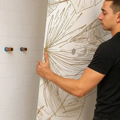 Lot de 2 panneaux de douche en PVC (90x220 & 120x220 cm) + profilés blanc - Lamnar Kola