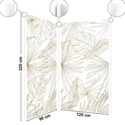 Lot de 2 panneaux de douche en PVC (90x220 & 120x220 cm) + profilés blanc - Lamnar Kola