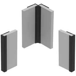 Lot de 2 panneaux de douche en PVC (90x220 & 120x220 cm) + profilés noir - effet bois - Japandi - Marron et noir