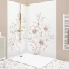 Lot de 2 panneaux de douche en aluminium (90x220 & 120x220 cm) + profilés blanc - Charme - Blanc