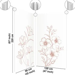 Lot de 2 panneaux de douche en aluminium (90x220 & 120x220 cm) + profilés blanc - Charme - Blanc