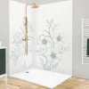 Lot de 2 panneaux de douche en PVC (90x220 & 120x220 cm) + profilés blanc - Charme - Vert