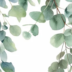 Lot de 2 panneaux de douche en aluminium (90x220 & 120x220 cm) + profilés blanc - Eucalyptus in Rain - Multicolore