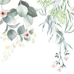 Lot de 2 panneaux de douche en PVC (90x220 & 120x220 cm) + profilés blanc - Flowers in Rain - Multicolore