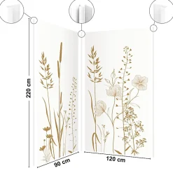 Lot de 2 panneaux de douche en aluminium (90x220 & 120x220 cm) + profilés blanc - Vegetalist - Vert