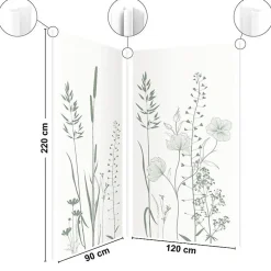 Lot de 2 panneaux de douche en aluminium (90x220 & 120x220 cm) + profilés blanc - Vegetalist - Vert