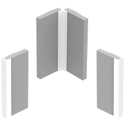 Lot de 2 panneaux de douche en aluminium (90x220 & 120x220 cm) + profilés blanc - Vegetalist - Vert